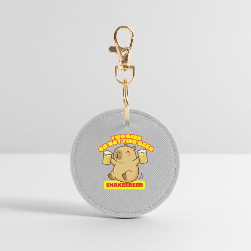 Zwei Bier oder nicht zwei Bier – Shakesbeer – Capybara Runder Schlüsselanhänger
