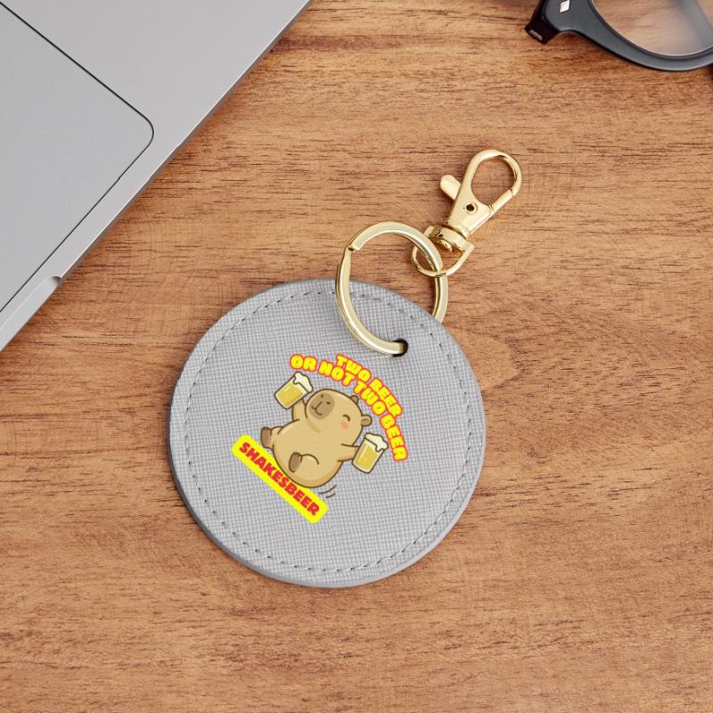 Zwei Bier oder nicht zwei Bier – Shakesbeer – Capybara Runder Schlüsselanhänger