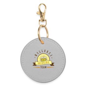 Beer Drinker Team Logo Motif - Round Keyring - grey - Front