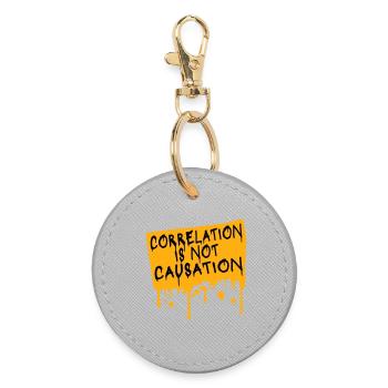 Correlation Is Not Causation Nerd Wissenschaft - Runder Schlüsselanhänger - Grau - Vorne