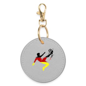 Retournée en pied aérien Allemagne Football - Porte-clés rond - bruyère - Devant
