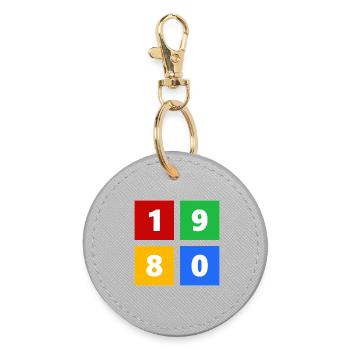 1980 - Round Keyring - grey - Front