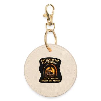 Light at the end of the tunnel - Round Keyring - oyster - Front