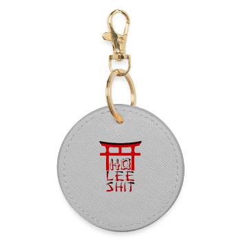 holy shit - Round Keyring - grey - Front
