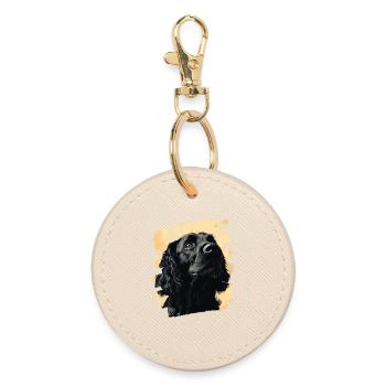 Cocker Spaniel - Porte-clés rond - huître - Devant