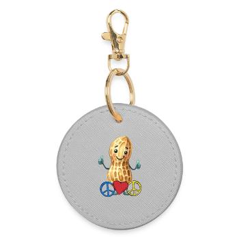 Cacahuète Paix Cœur Paix - Porte-clés rond - bruyère - Devant