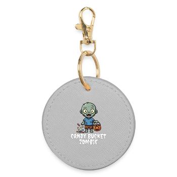 CANDY BUCKET ZOMBIE - ZOMBIE HALLOWEEN - Round Keyring - grey - Front
