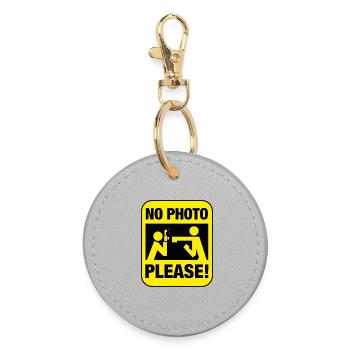 Bitte keine Fotos! - Runder Schlüsselanhänger - Grau - Vorne
