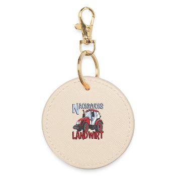 Farmer Kids Outfits Tractor Tractor Young Farmer - Round Keyring - oyster - Front