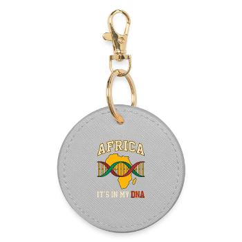 Africa In My DNA Pan-African Pride - Round Keyring - grey - Front