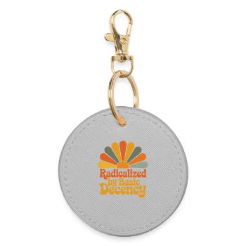 Radicalized by Basic Decency - Round Keyring - grey - Front