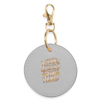 Mobile Vet Running On Gasoline And Animal Care - Round Keyring - grey - Front