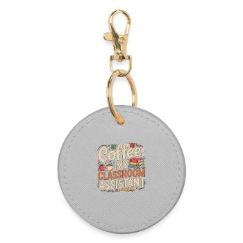 Elementary Teacher Coffee My Classroom Educator - Round Keyring - grey - Front