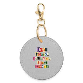 Jésus t’aime, message positif - Porte-clés rond - bruyère - Devant