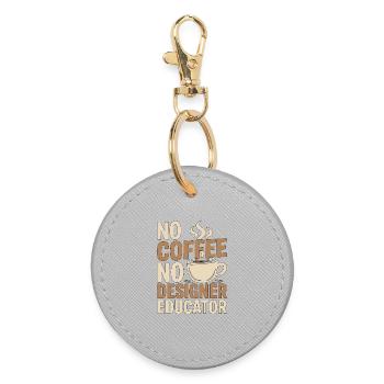 Éducateur designer Sans professeur de café Amateur de café - Porte-clés rond - bruyère - Devant