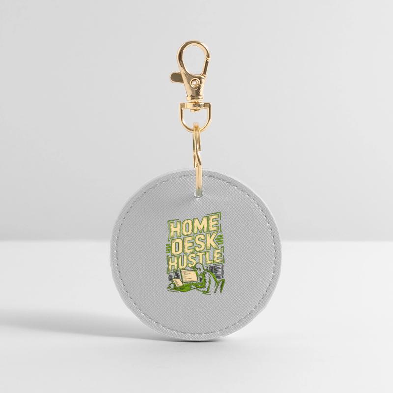 Remote Developer Home Desk Hustle Remote Coder Round Keyring