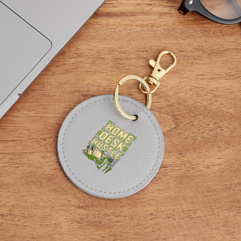 Remote Developer Home Desk Hustle Remote Coder Round Keyring