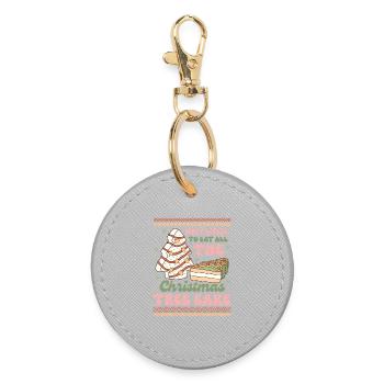 Ugly Christmas Sweater - Round Keyring - grey - Front