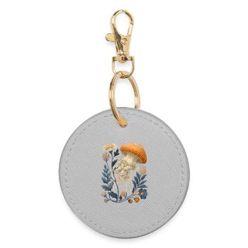 Méduses élégantes avec des fleurs dans le style Art nouveau - Porte-clés rond - bruyère - Devant