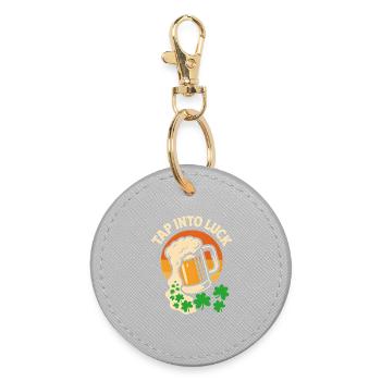 TAP INTO LUCK - Round Keyring - grey - Front