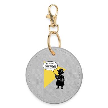 Hello aunt - pick up? Your sister is funny annoying - Round Keyring - grey - Front