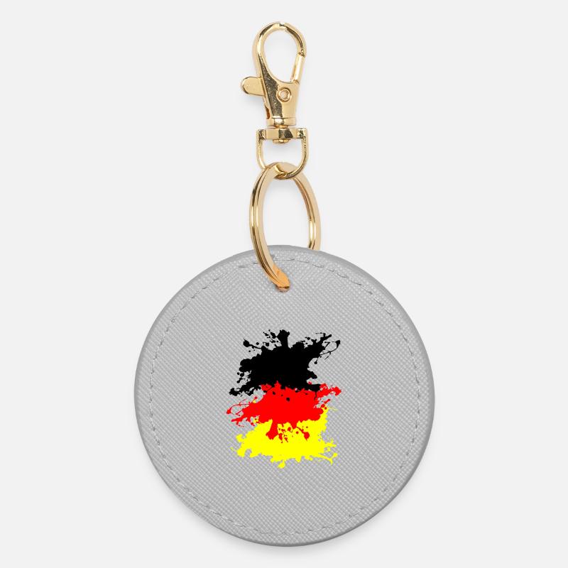 Germany Splash - Round Keyring - grey