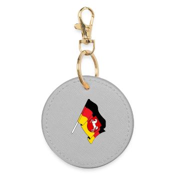 Drapeau Basse-Saxe - Porte-clés rond - bruyère - Devant
