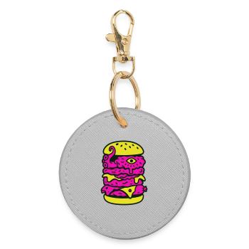 Monster Burger dans le style Pop Art - Porte-clés rond - bruyère - Devant