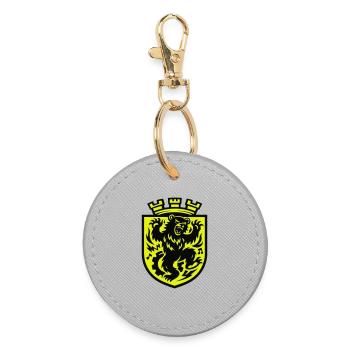 Berlin Dancing Bear - Round Keyring - grey - Front