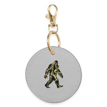 Camouflage Sasquatch Stride - Round Keyring - grey - Front
