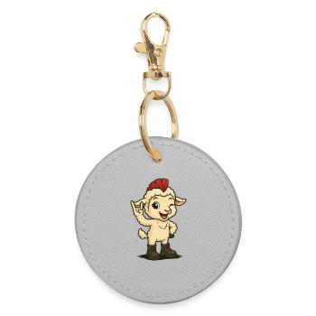 Punk Rock Lamb - Round Keyring - grey - Front