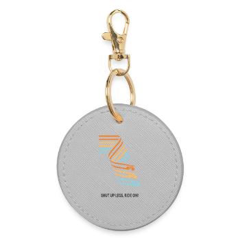 Shut up legs – Ride on Bicycle Saying Shirt - Round Keyring - grey - Front