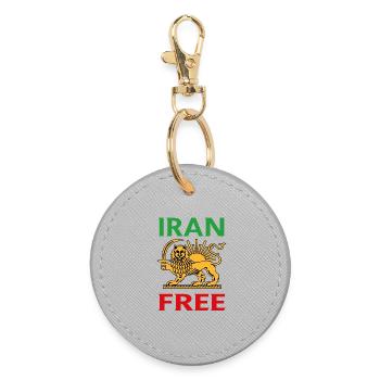 Emblème du Lion libre d’Iran - Porte-clés rond - bruyère - Devant