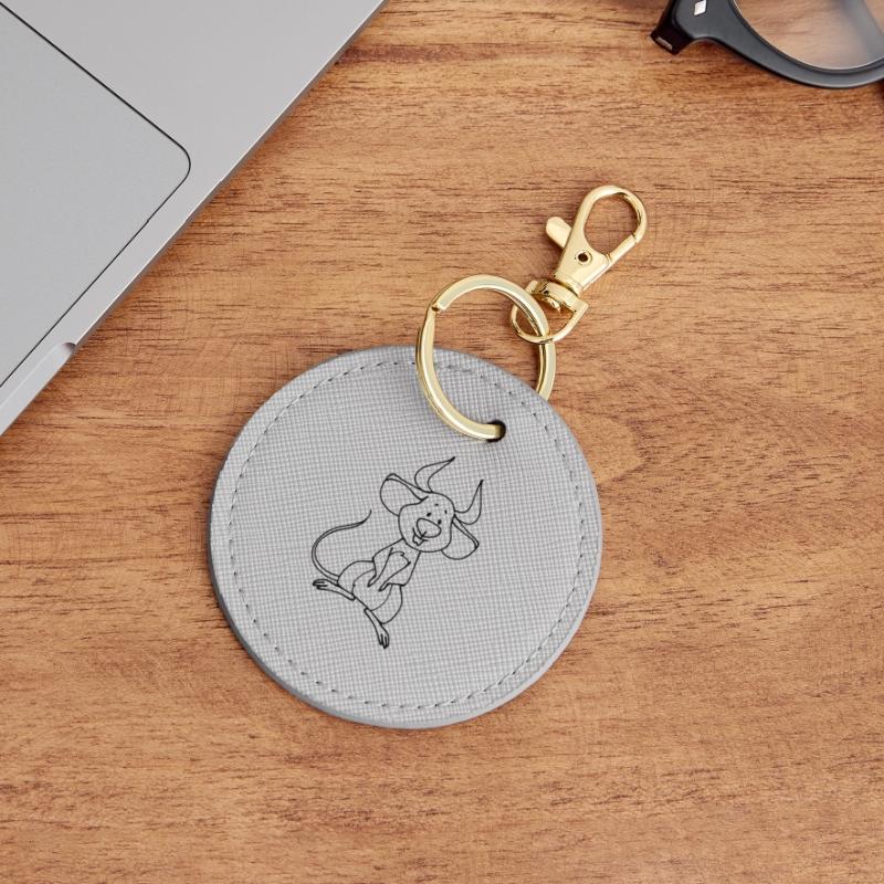 Devil's Mouse Round Keyring