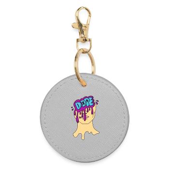 D.o.p.e Leaky Portrait - Round Keyring - grey - Front