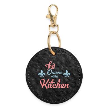 Cadeaux amusants pour les femmes - Porte-clés rond - noir - Devant