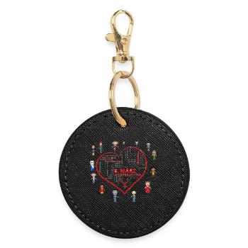 Journée mondiale de la femme Journée de la femme 8 mars - Porte-clés rond - noir - Devant