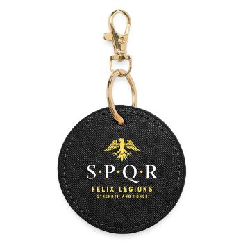 SPQR Roman Legion - Round Keyring - black - Front