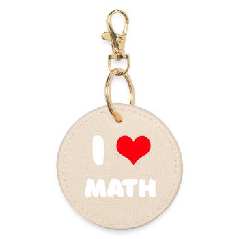 J'adore les maths - Porte-clés rond - huître - Devant