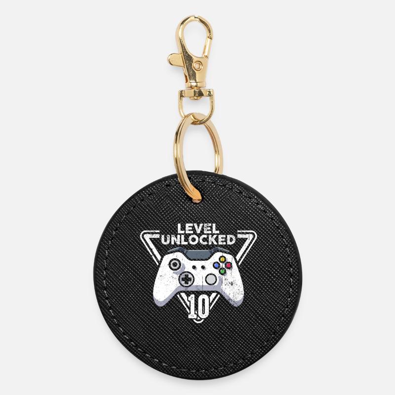 Level Unlocked 10 Controller - Round Keyring - black