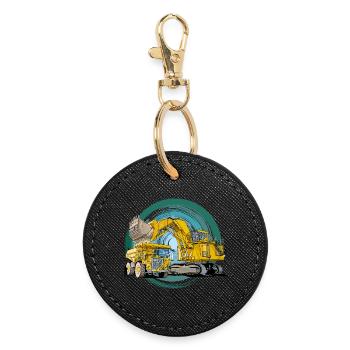 Monster Construction Equipment - Round Keyring - black - Front
