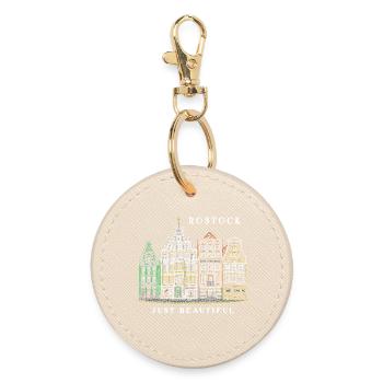 Rostock, Mer Baltique, Allemagne, Dessin - Porte-clés rond - huître - Devant