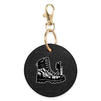 Chaussure randonnée Montagne Trekkeur Randonneur - Porte-clés rond - noir - Devant