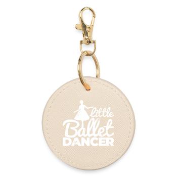 Little Ballet Dancer - Round Keyring - oyster - Front
