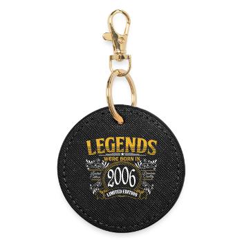 Legenden wurden 2006 geboren - Runder Schlüsselanhänger - Schwarz - Vorne