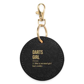 Darts - Runder Schlüsselanhänger - Schwarz - Vorne