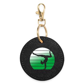 Gymnaste Gymnastique Club de gymnastique Gymnastique Gymnastique - Porte-clés rond - noir - Devant