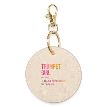 Trompete - Runder Schlüsselanhänger - Auster - Vorne