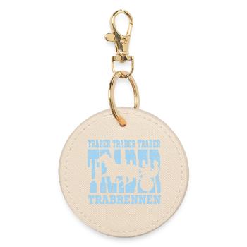 Trotters on the way to the goal - Round Keyring - oyster - Front