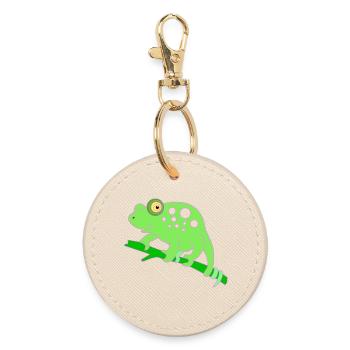 Animal caméléon - Porte-clés rond - huître - Devant